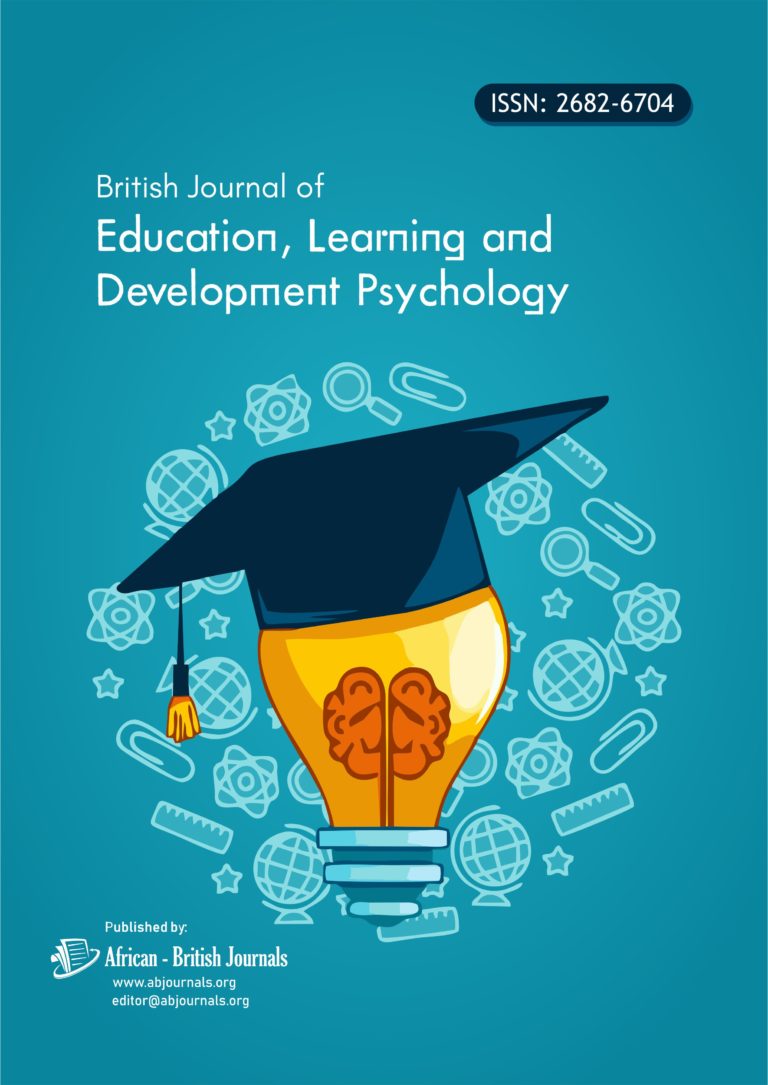 British Journal of Education, Learning and Development Psychology (ISSN ...