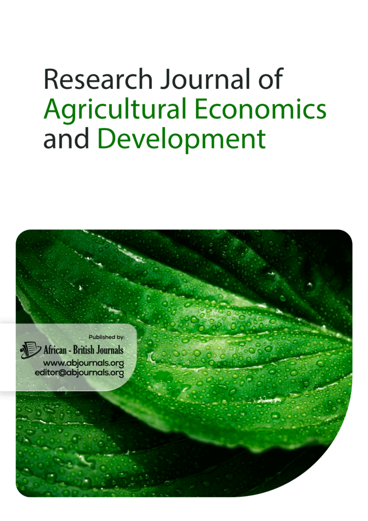 Research Journal of Agricultural Economics and Development